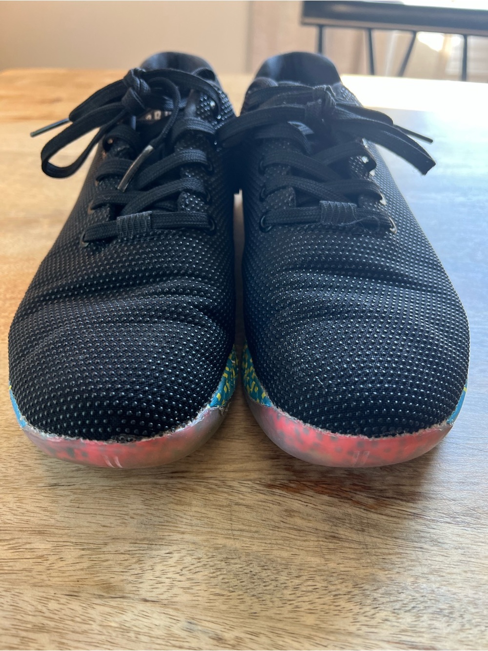 Nobull Black Athletic Sneakers with Colorful Speckled Midsole size 7 - Picture 2 of 11